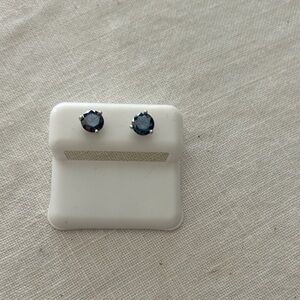 NWT Blue Moiassanite sterling silver Stud Earrings - Elegant Women's Jewelry